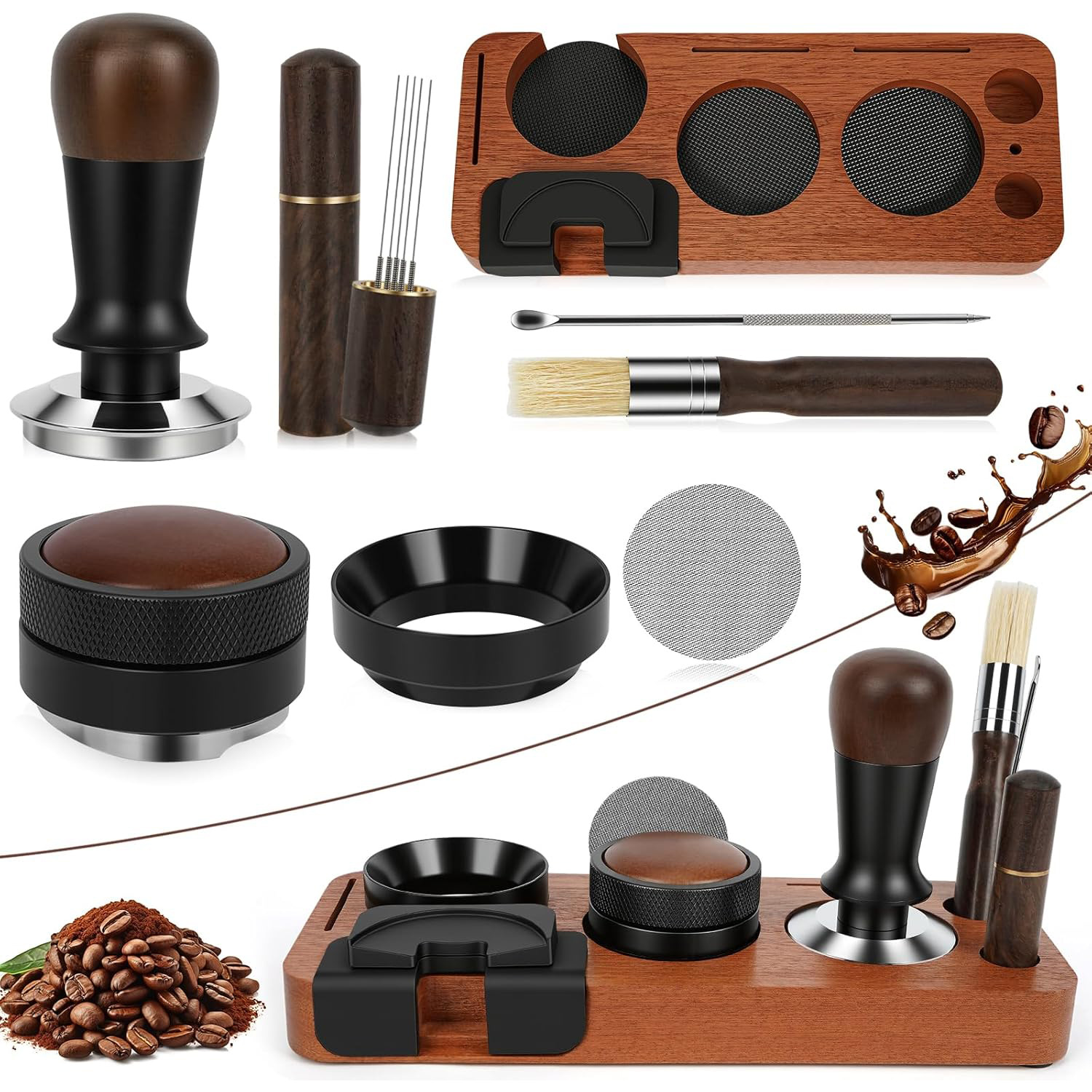 Espresso Tamper Set - 51mm 53mm 58mm 8 Pieces Espresso