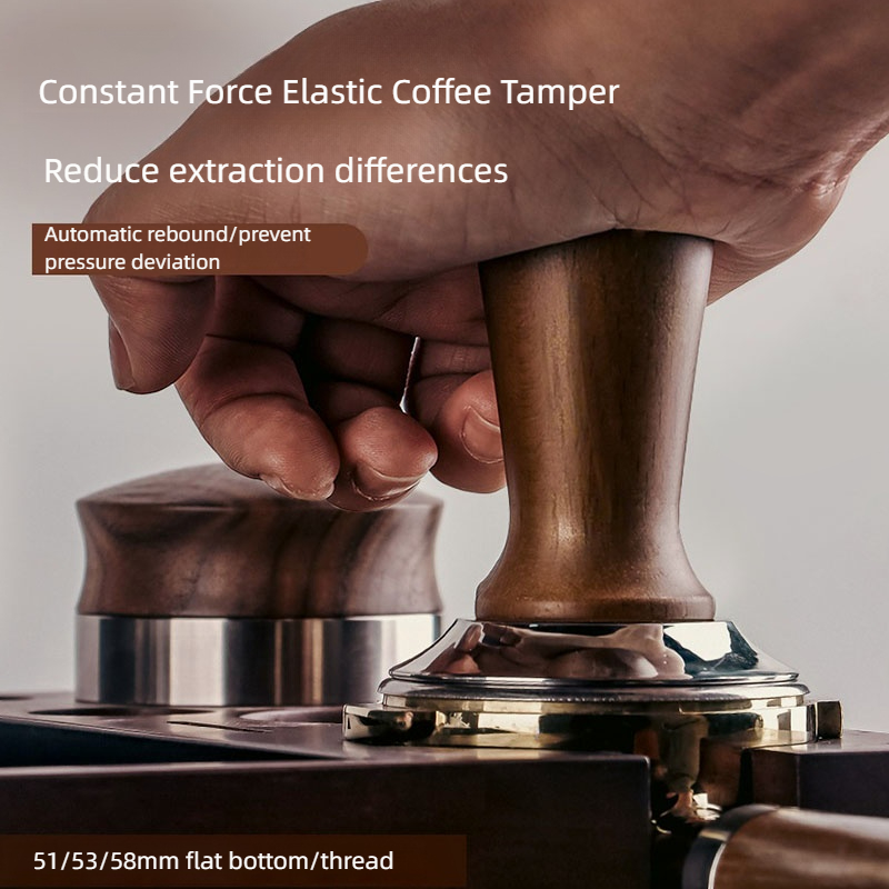 Espresso Tamper Set - 51mm 53mm 58mm Beech Wood Espresso