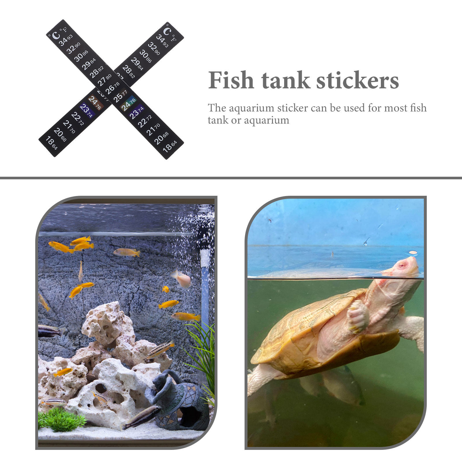 2Pcs Stick Aquarium Thermomete - Temperature Strip Thermometer 评论和价格