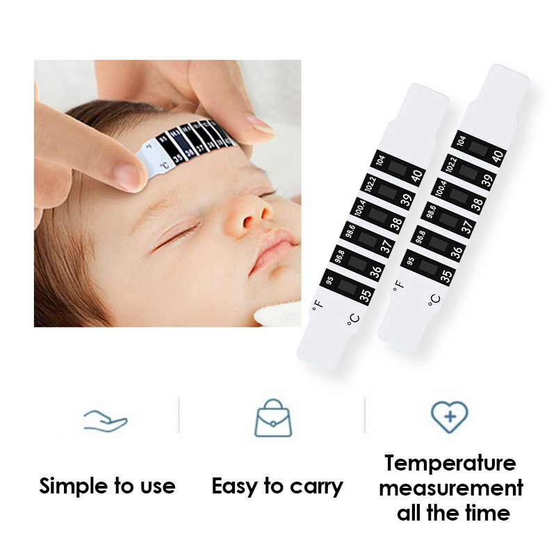 5pcs Child Forehead Temperatur - Temperature Strip Thermometer 评论和价格