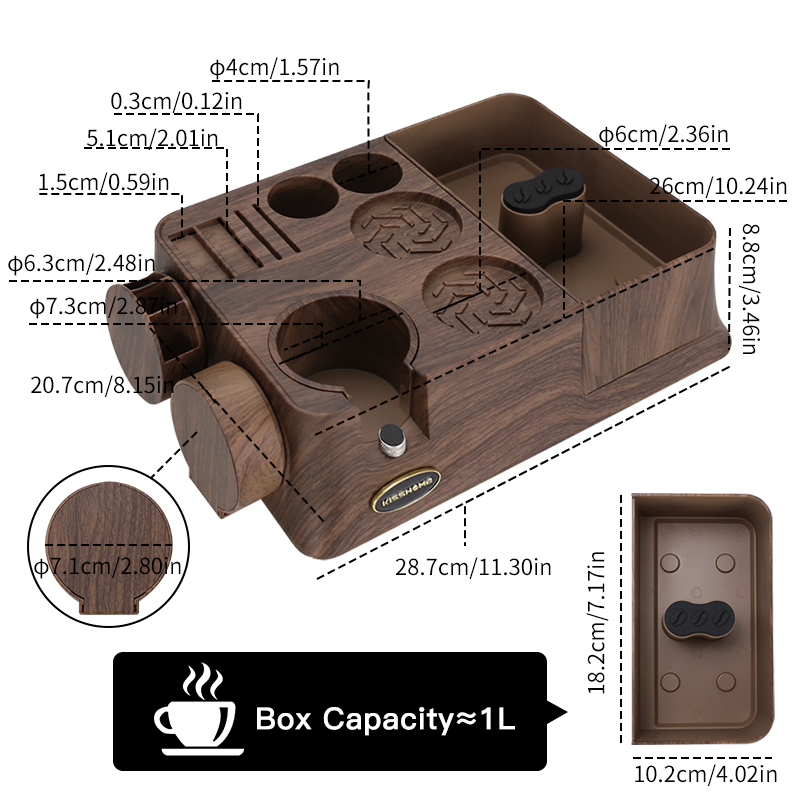 KISSHOME Espresso Tamper Stati - Coffee Knock Box 评论和价格