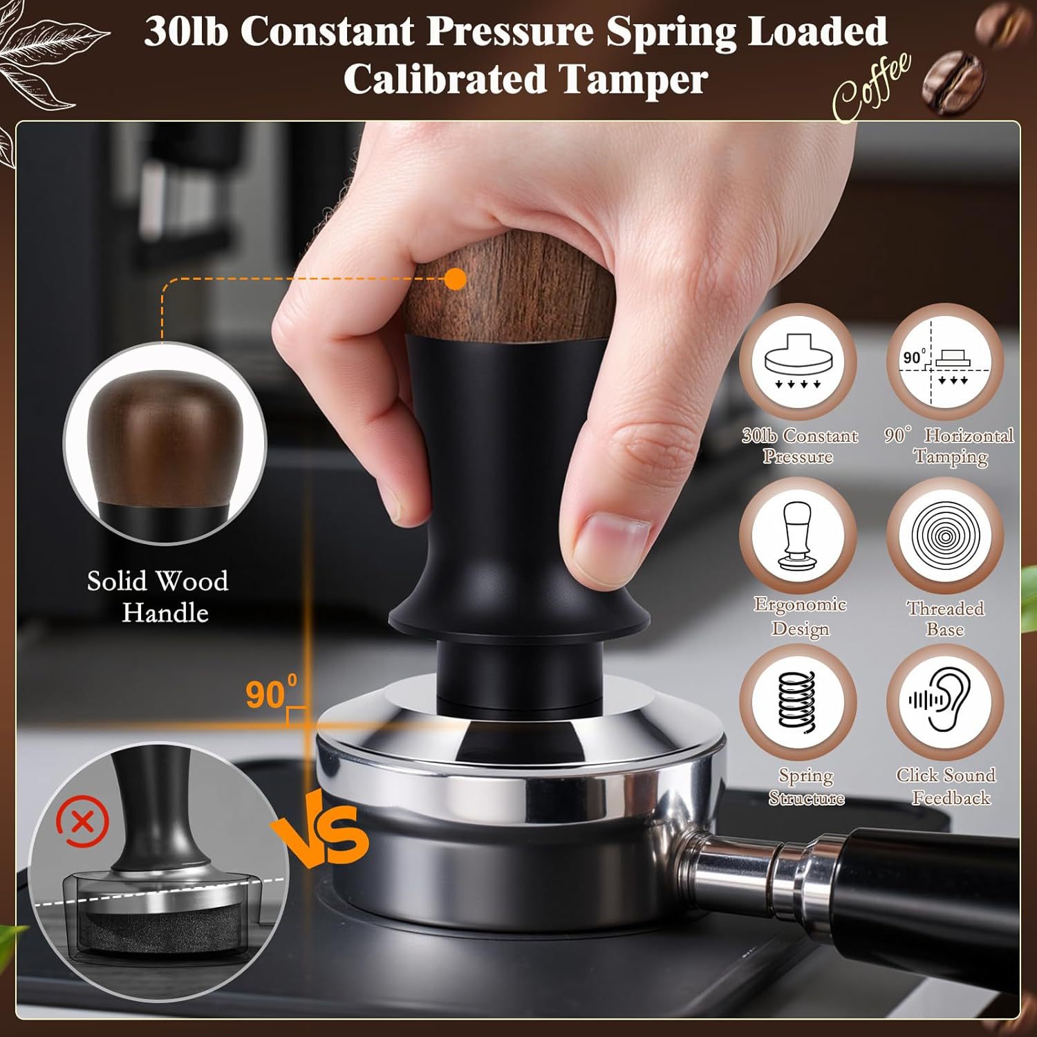 51mm 53mm 58mm 8 Pieces Espres - Espresso Tamper Set 评论和价格