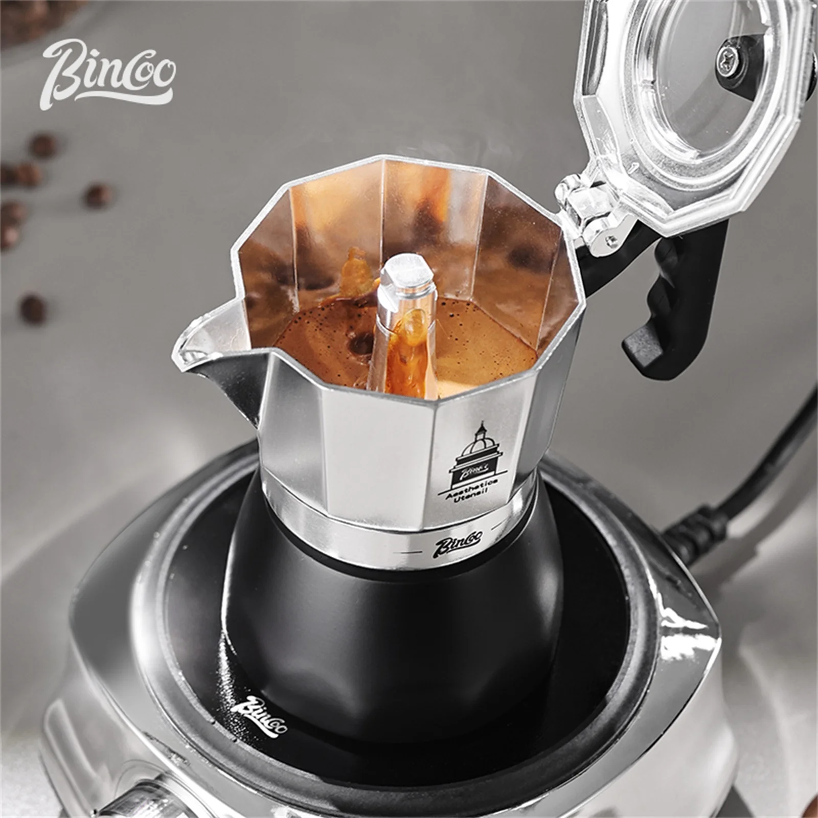 BINCOO Double Valve Moka Pot，E - Coffee Equipment For Home 评论和价格