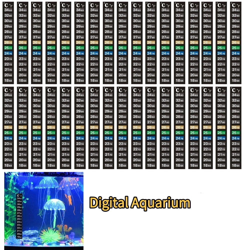1/5pcs Digital Aquarium Home S - Temperature Strip Thermometer 评论和价格